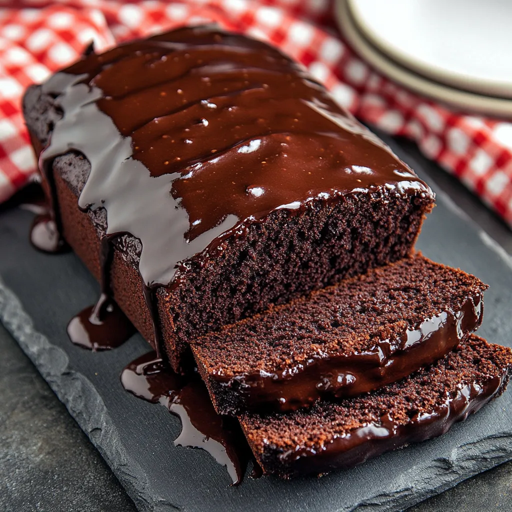 A slice of hot fudge brownie bread.
