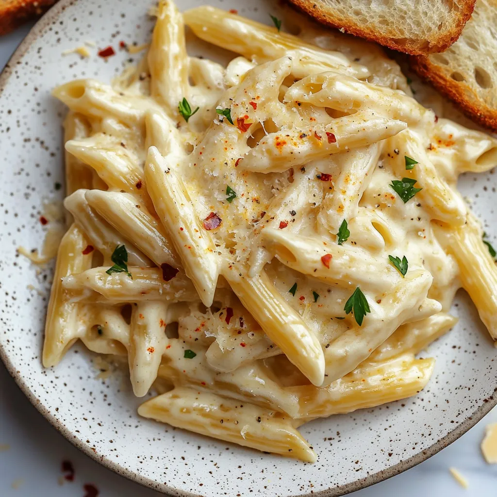 A plate of pasta with cheese and red peppers.