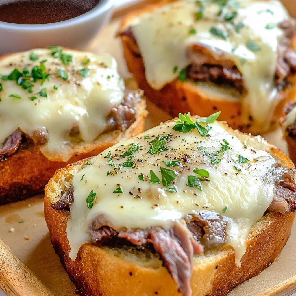 A plate of Texas Toast French Dips.