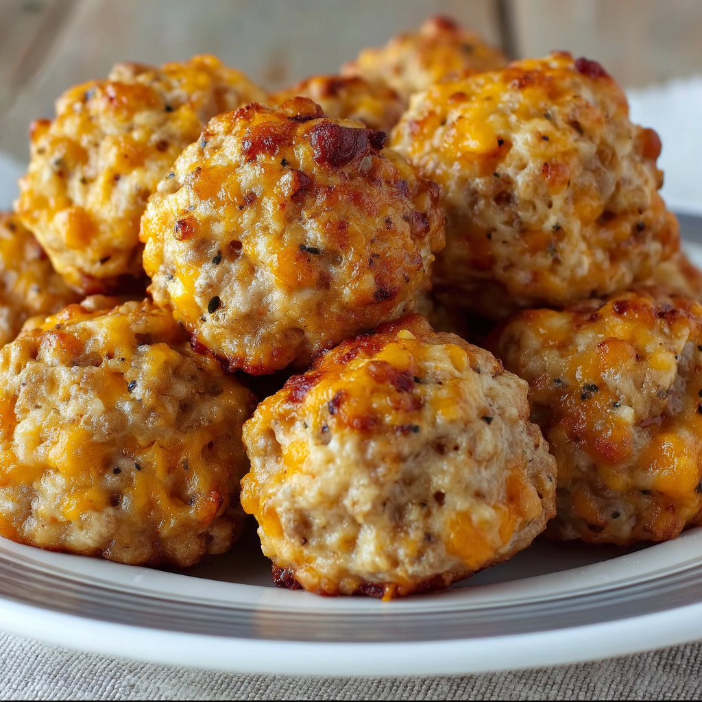 A plate of cheese balls.