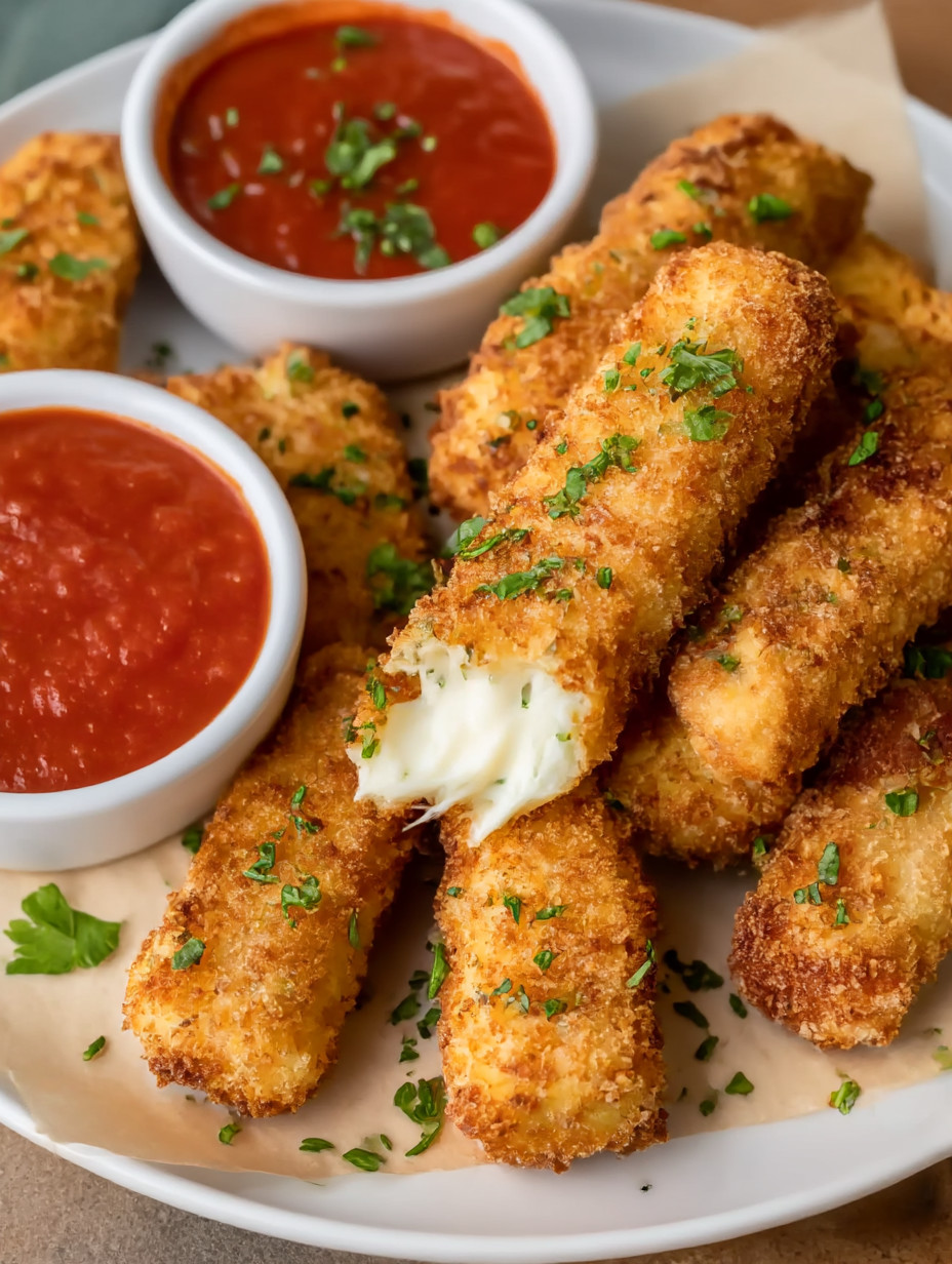 A plate of breaded food with a bowl of sauce.