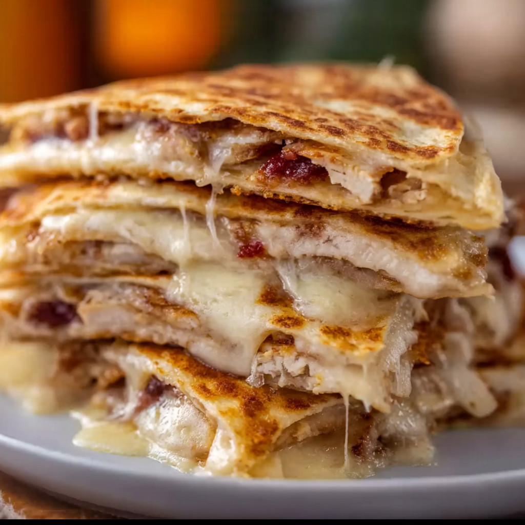 A stack of sandwiches on a plate.