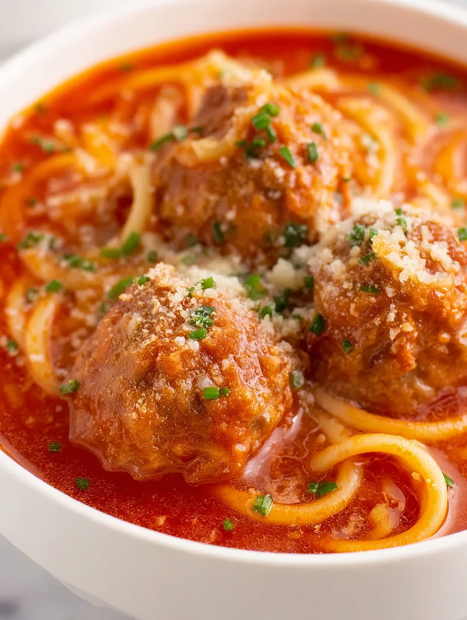 A bowl of spaghetti with meatballs.