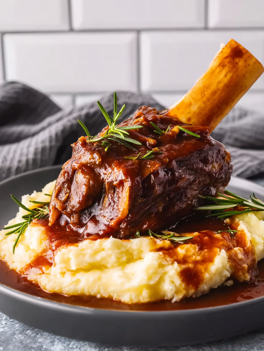 A plate of food with a meat dish and potatoes.