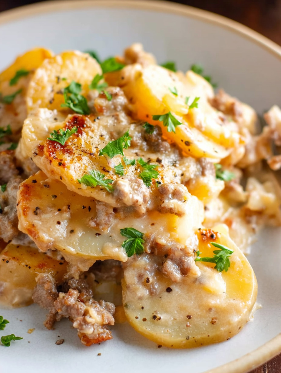A plate of food with meat and potatoes.