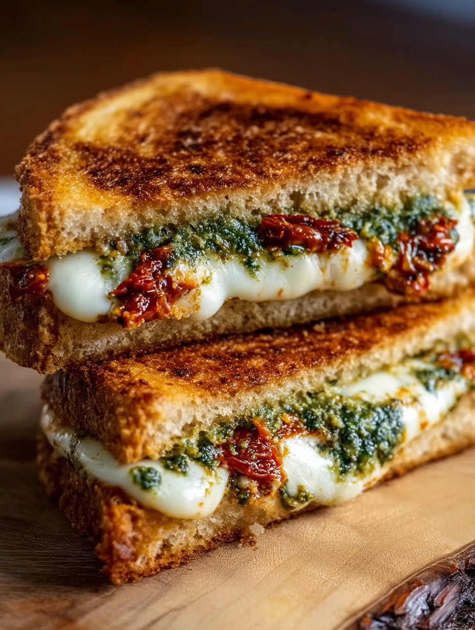 Two pieces of toasted cheese sandwiches.