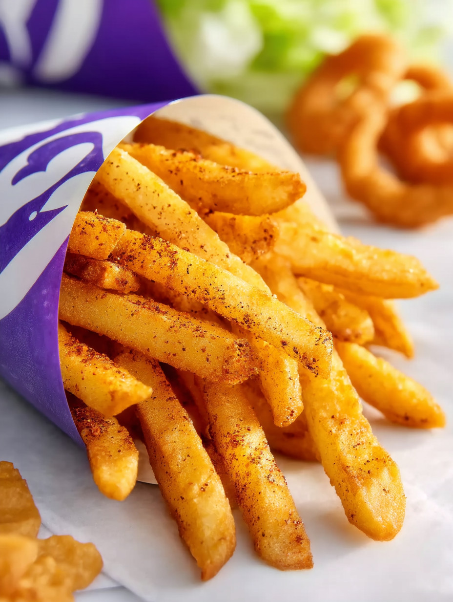 A basket of fries with seasoning.