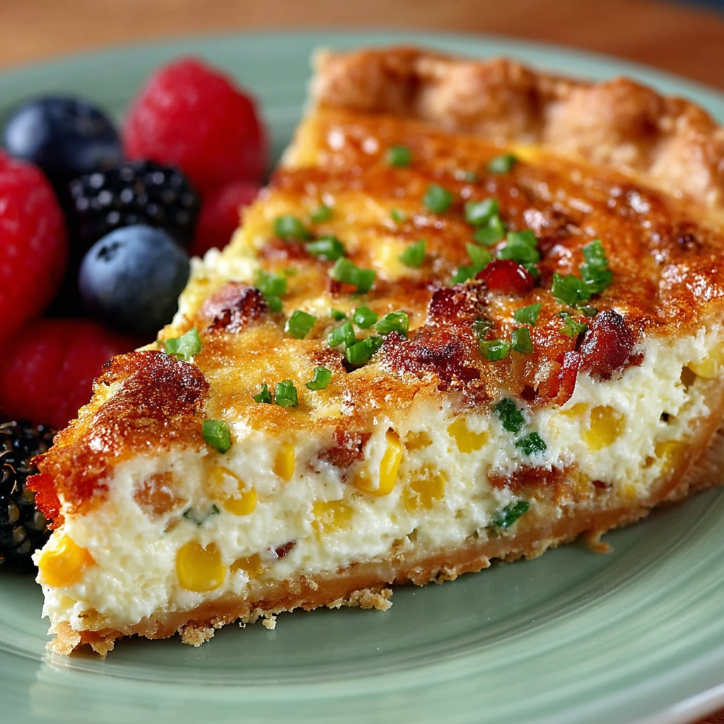 A slice of pie with a green plate.