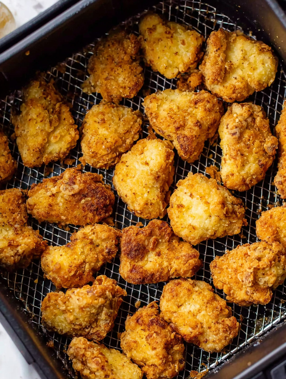 A tray of fried chicken.