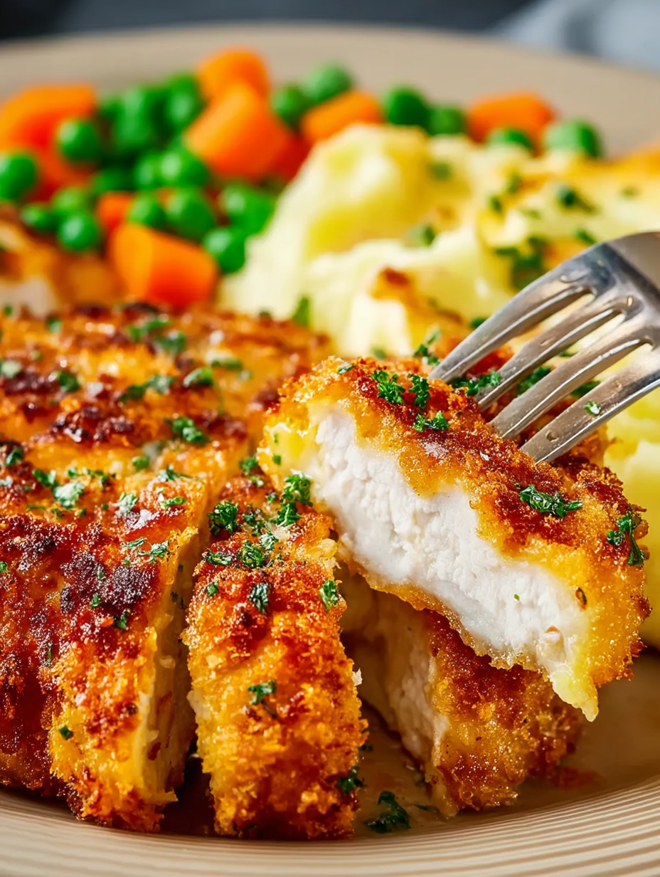 A piece of chicken with herbs on it.