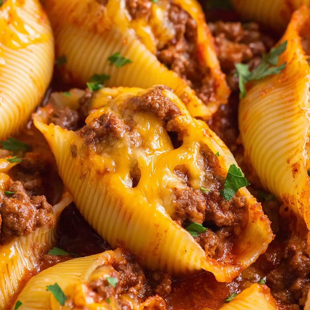 A bowl of pasta with meat sauce.