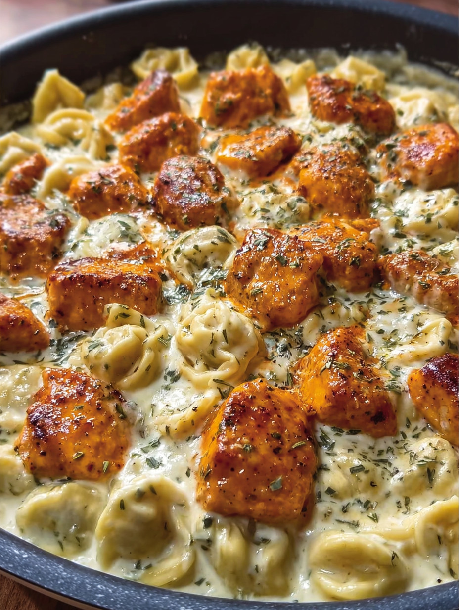 A plate of food with chicken and pasta.