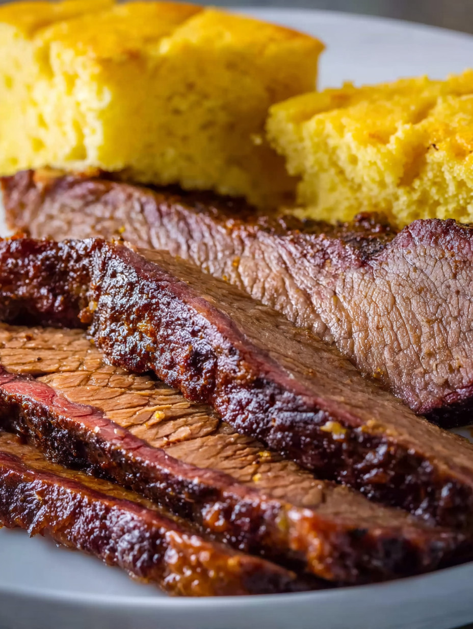 A plate of meat and bread.