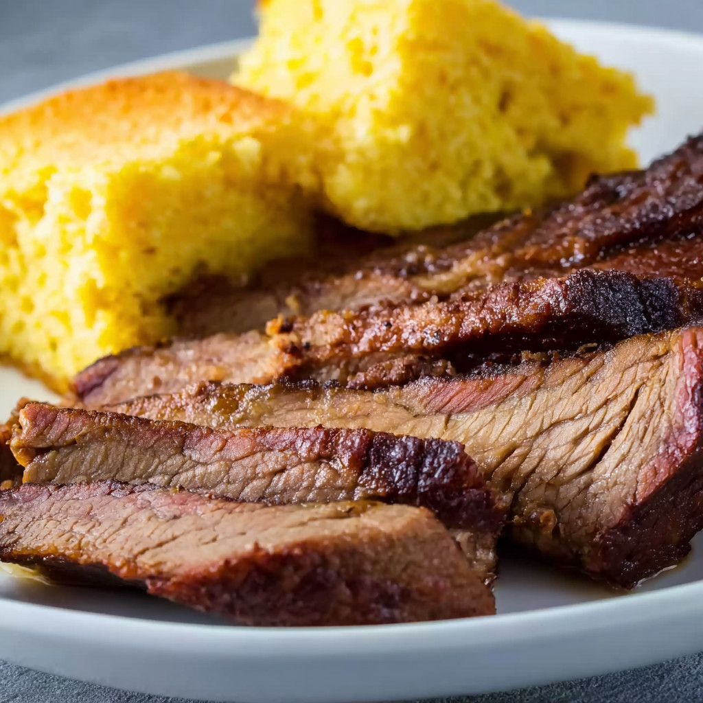 A plate of meat and biscuits.
