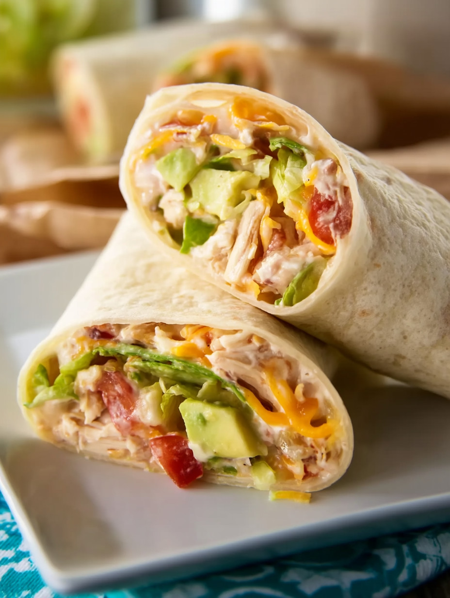 A plate with two wraps on it.