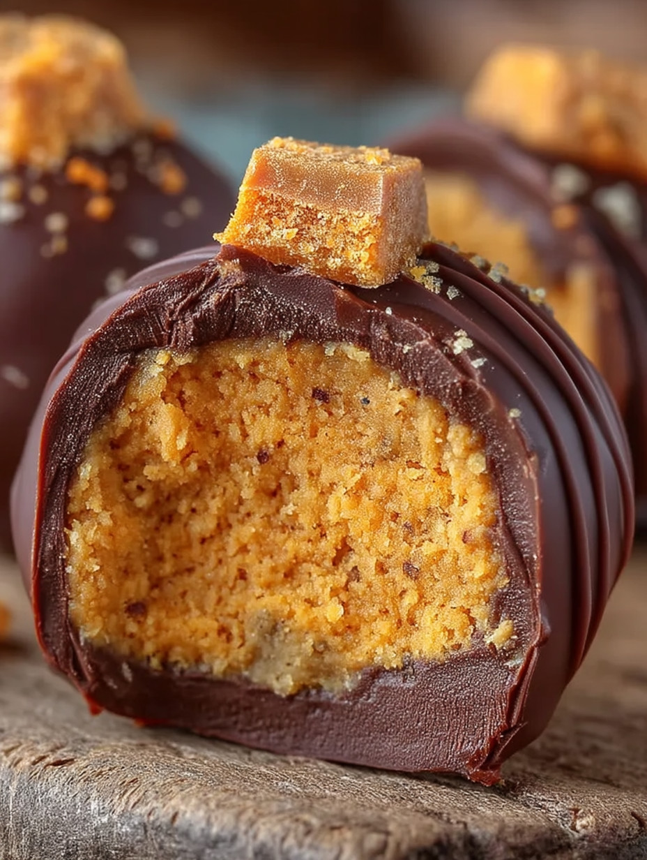 A chocolate covered peanut butter ball.