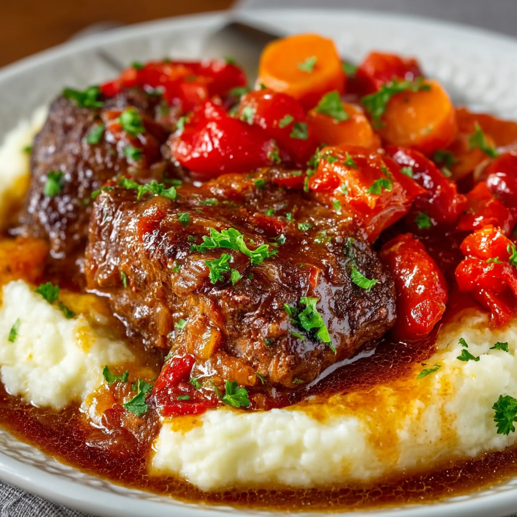 A plate of food with meat and vegetables.