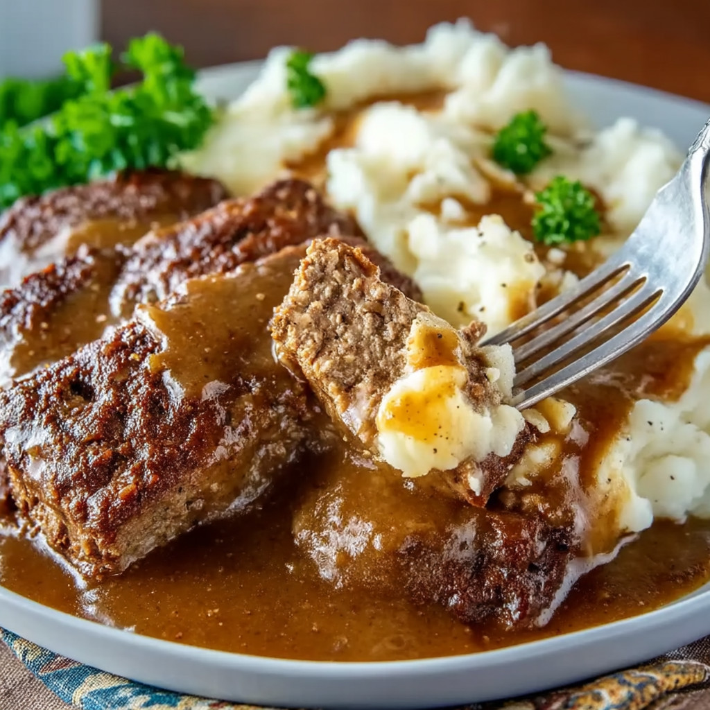 A plate of meat and potatoes.