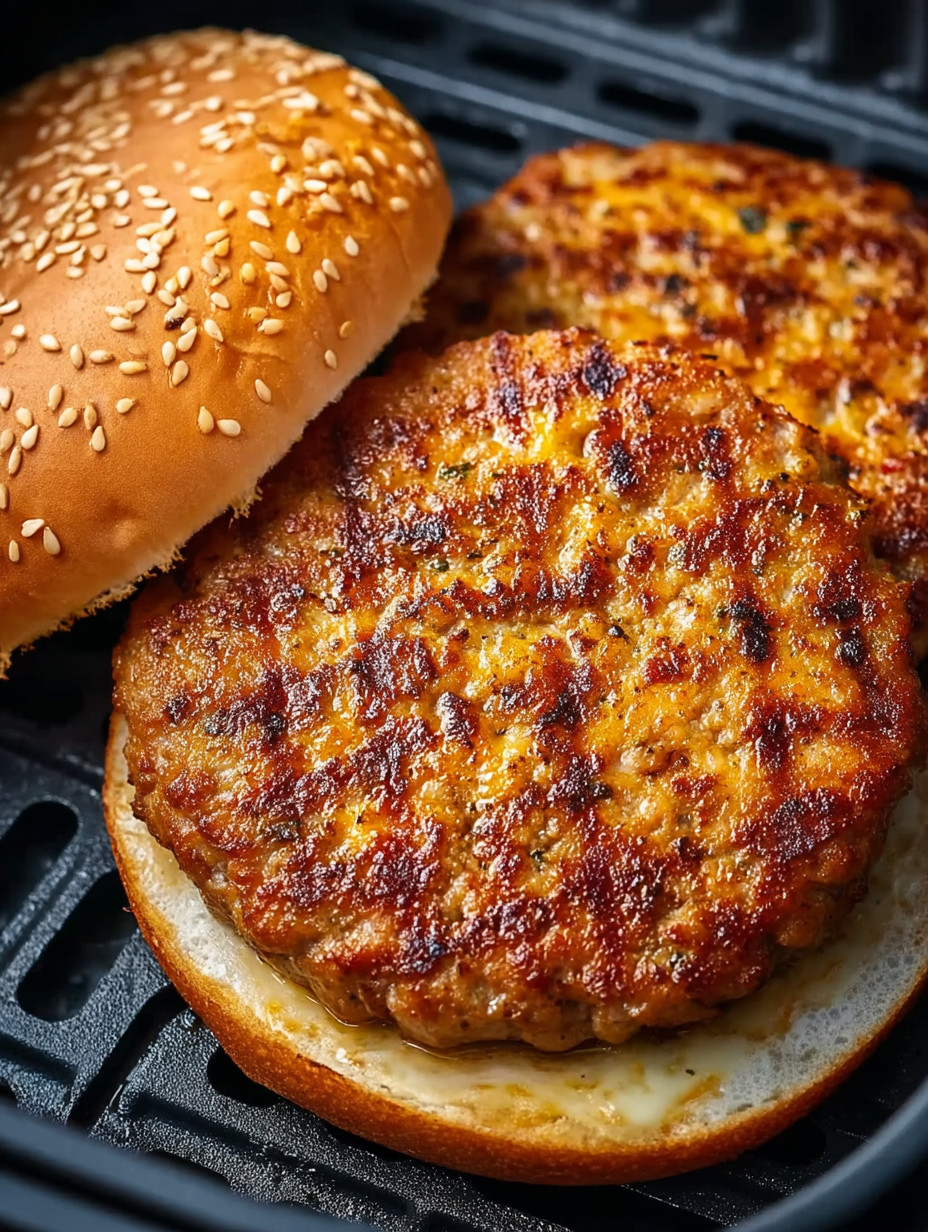 A hamburger with a bun and a piece of meat on top.