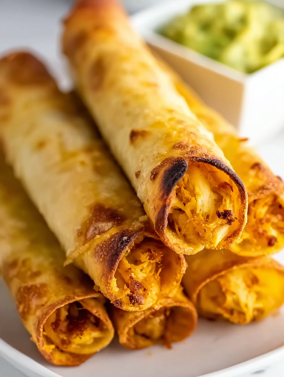 Three burritos on a plate.