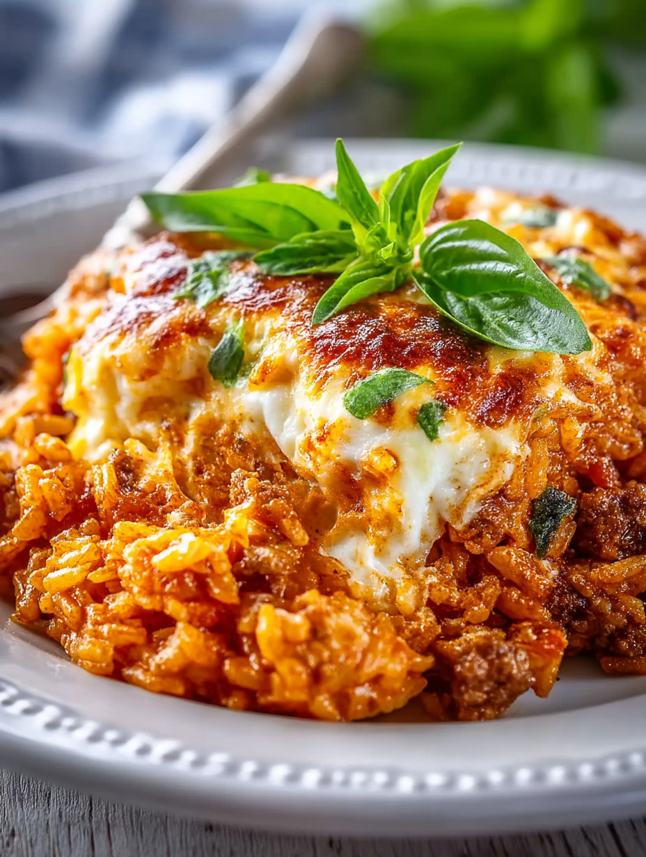 A plate of food with a green garnish.