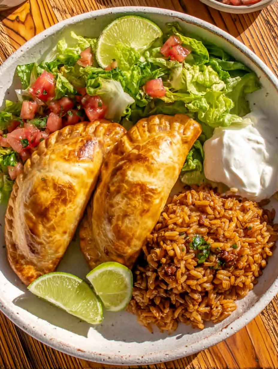 A plate of food with rice, beans, and a sandwich.