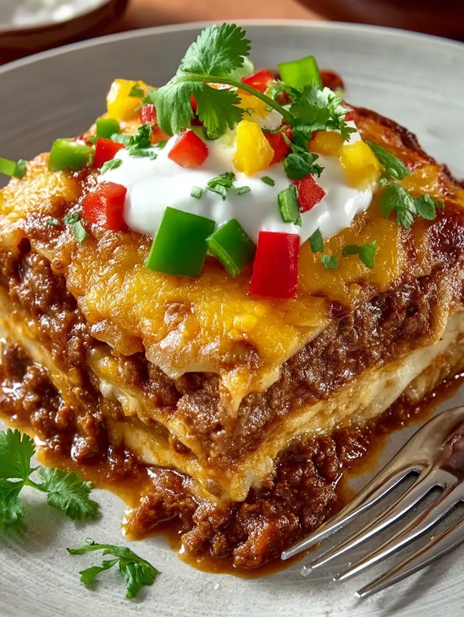 A plate of food with a fork.