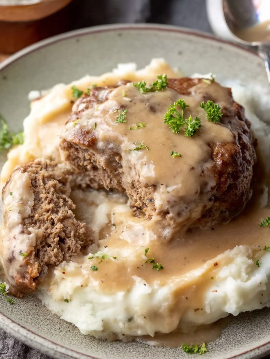 A plate of meat and potatoes.