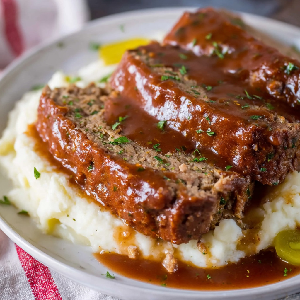 A plate of meat and potatoes.