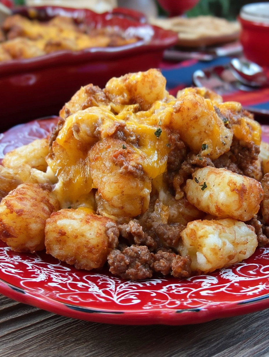 A plate of food with cheese and meat on it.