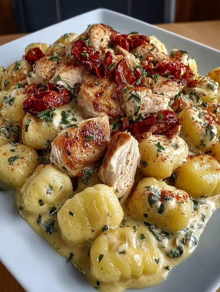 A plate of food with chicken and potatoes.