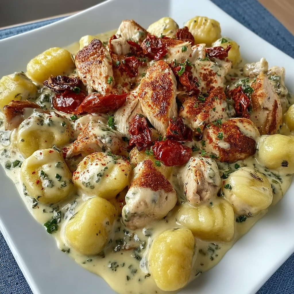 A plate of food with chicken and potatoes.