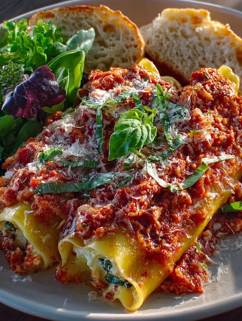 A plate of food with a lasagna and a salad.