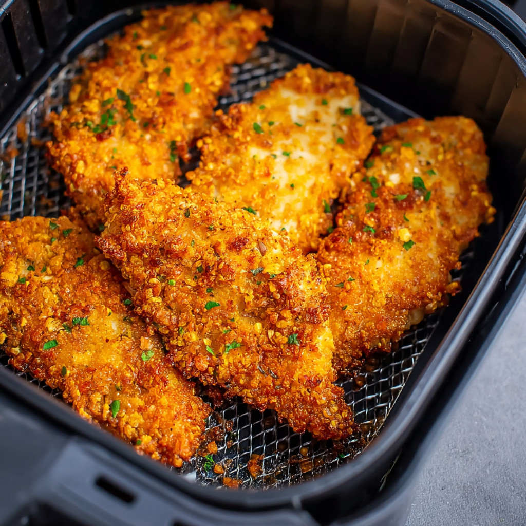A basket of breaded chicken wings.