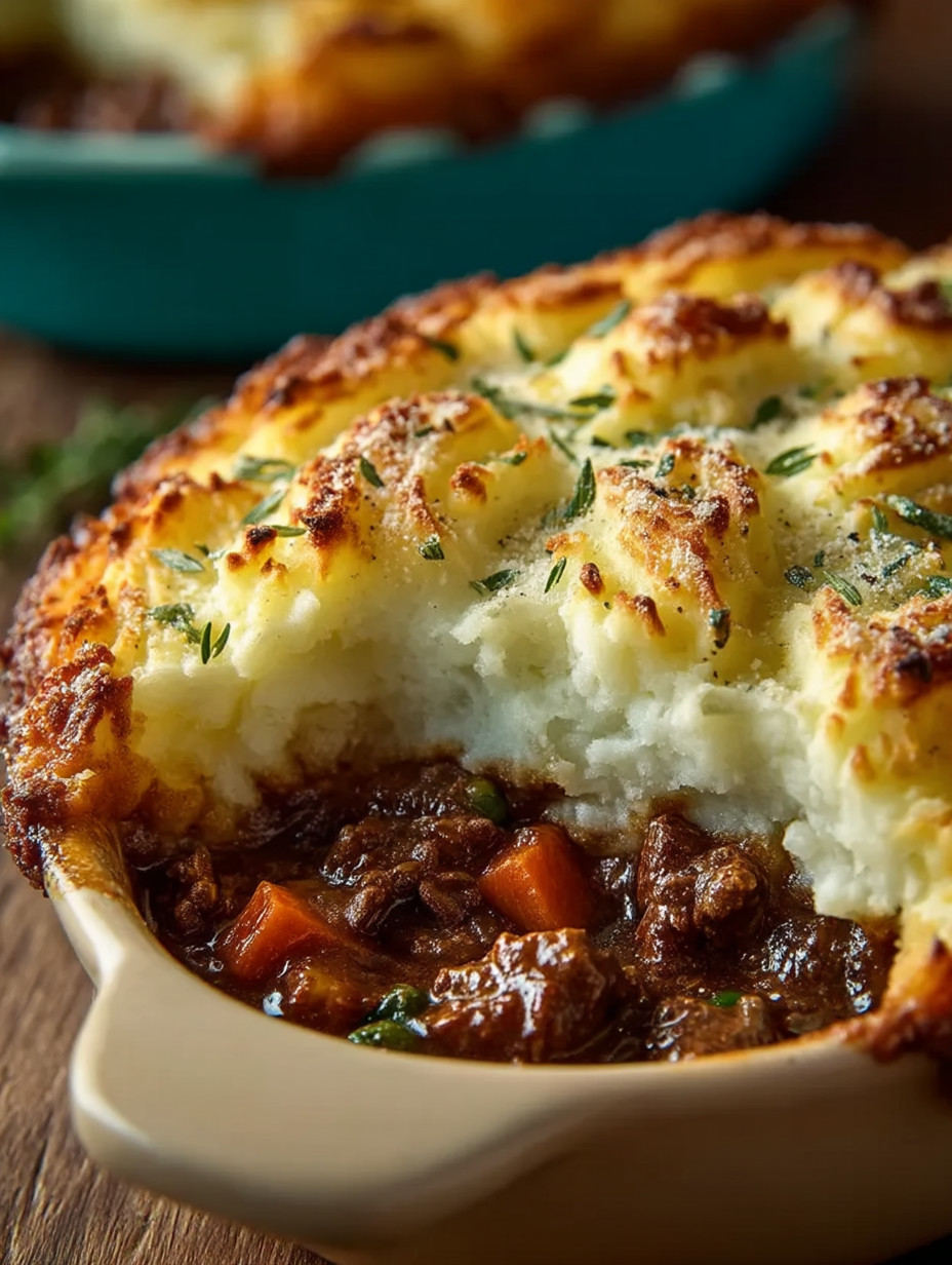 A bowl of food with a piece of meat and potatoes.