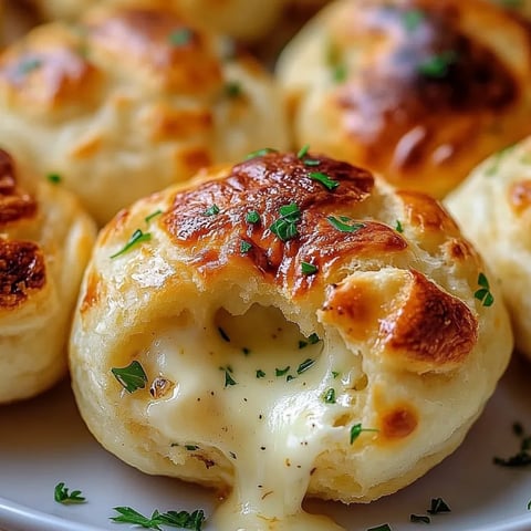 A plate of garlic butter cheese bombs.