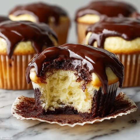 A chocolate cupcake with chocolate frosting.