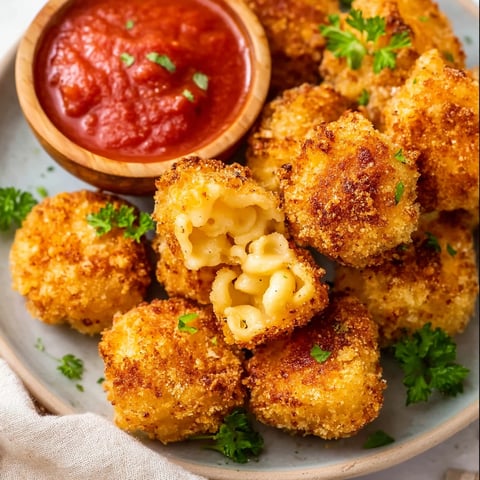 A plate of food with macaroni and cheese and a bowl of sauce.